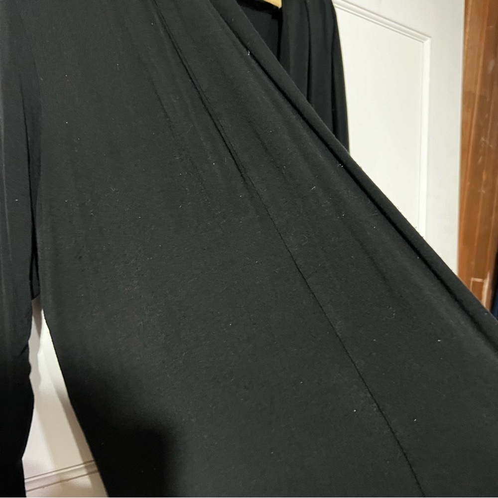 Vince Camuto Drape Open Front Lightweight Sweater Black Size 1X - Picture 5 of 6